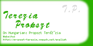 terezia propszt business card